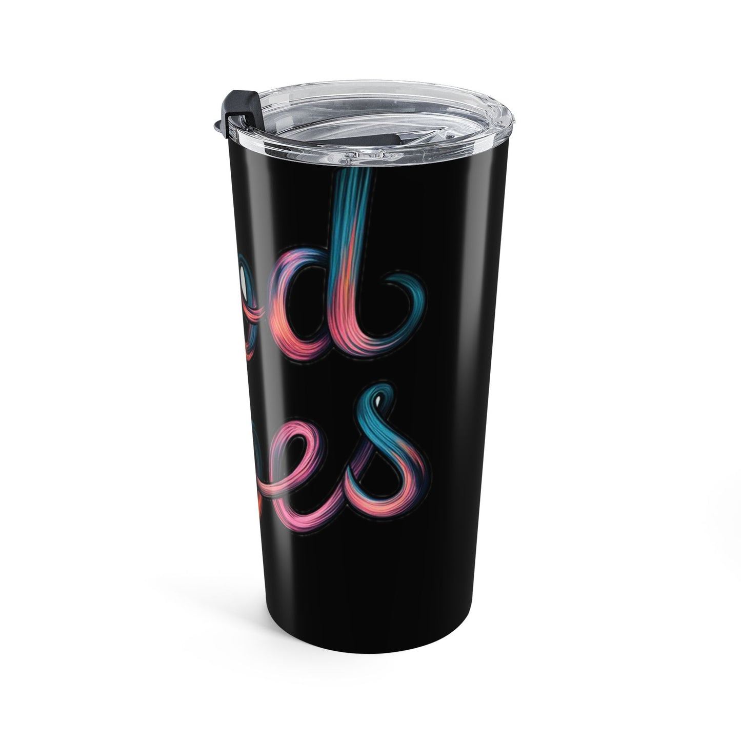 Good Vibes Tumbler 20oz - Stainless Steel Travel Mug, Motivational Cup for Coffee Lovers, Gift for Friends, Office, Daily Use