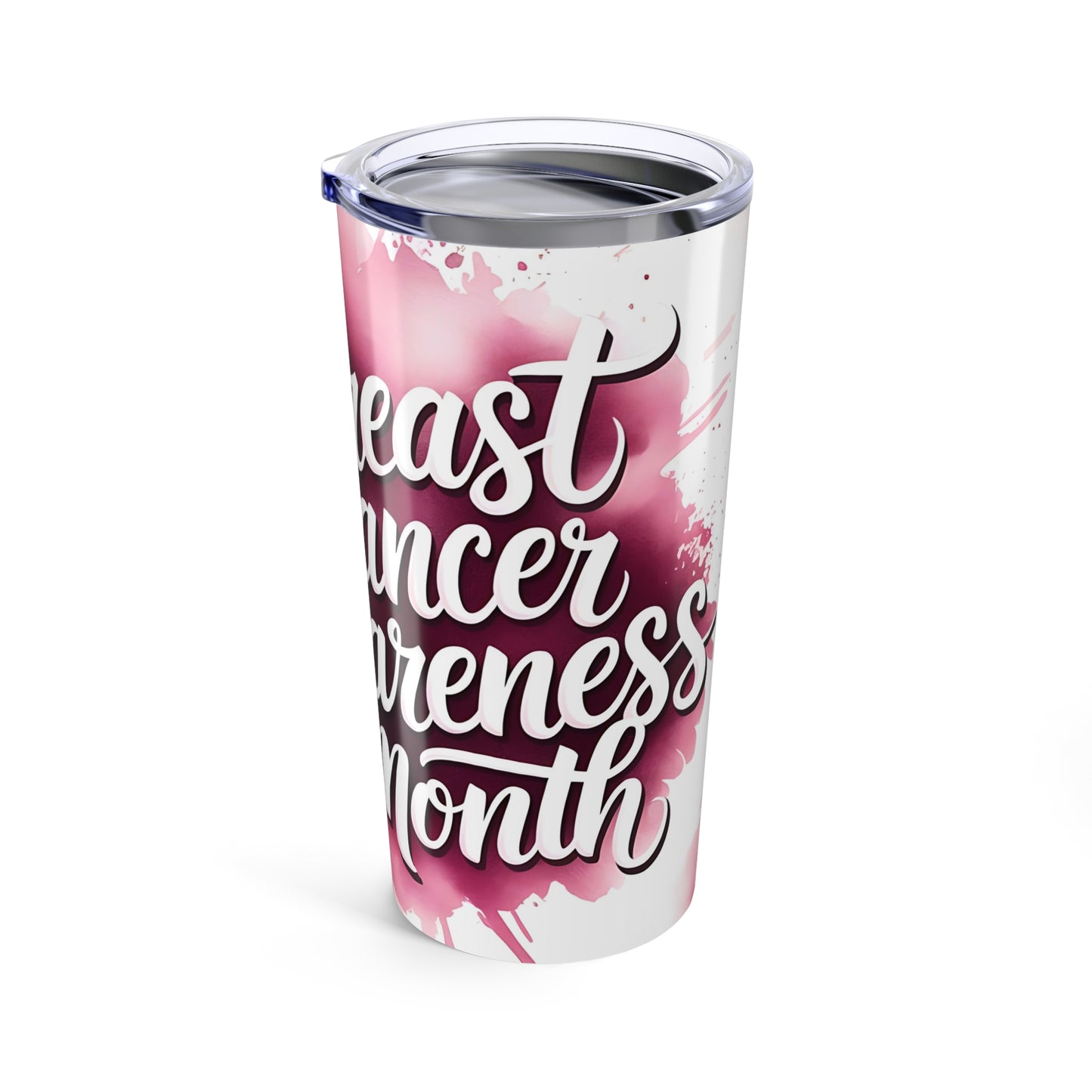 Breast Cancer Awareness Tumbler 20oz, Motivational Drinkware, Thoughtful Gift for Survivors, Pink Ribbon Cup, Support & Awareness