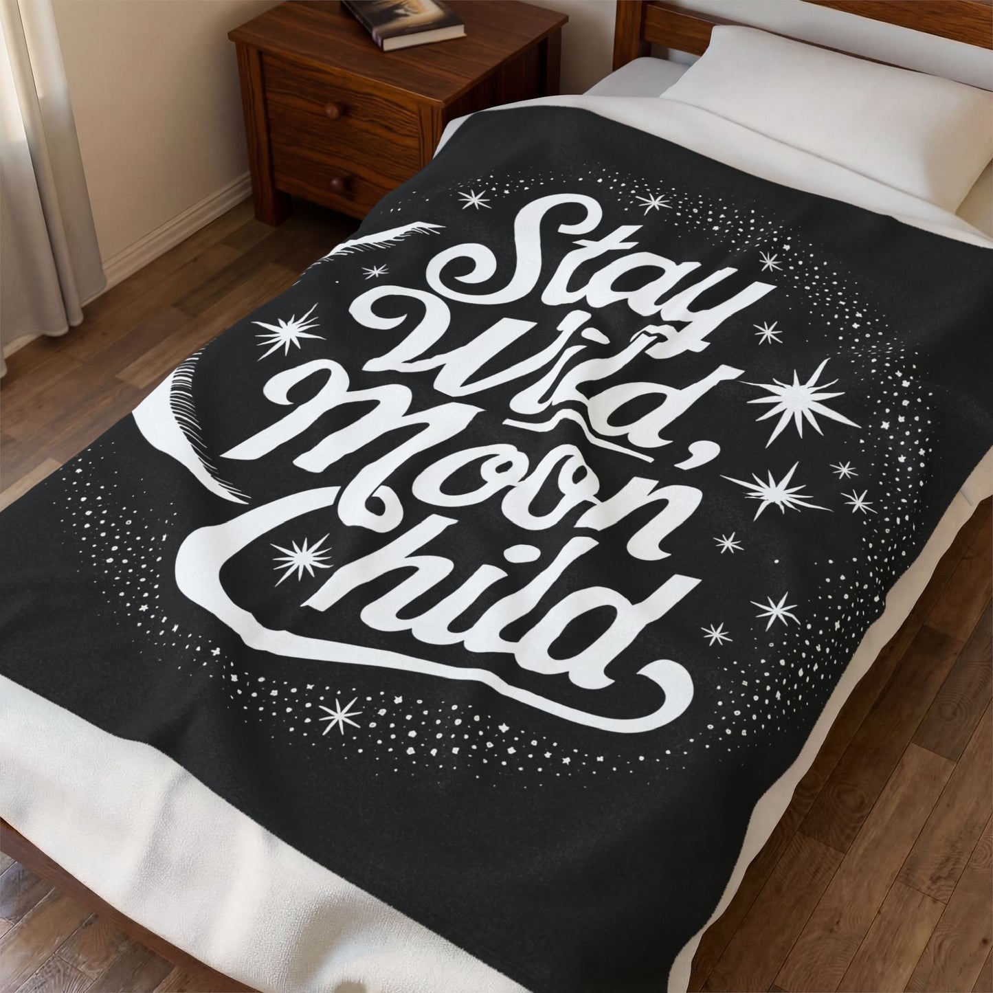 Moon Child Velveteen Plush Blanket