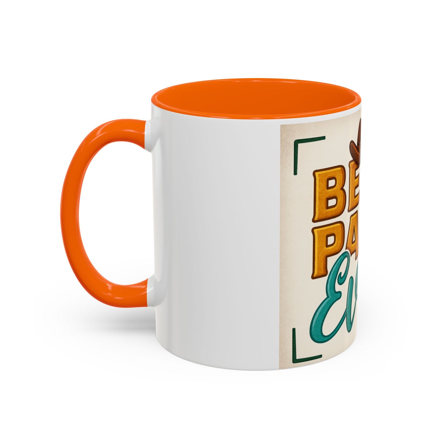 Best Papa Ever Accent Coffee Mug - Unique Gift for Father's Day, Dad's Birthday, Coffee Lovers, Rustic Decor, Personalized Gift