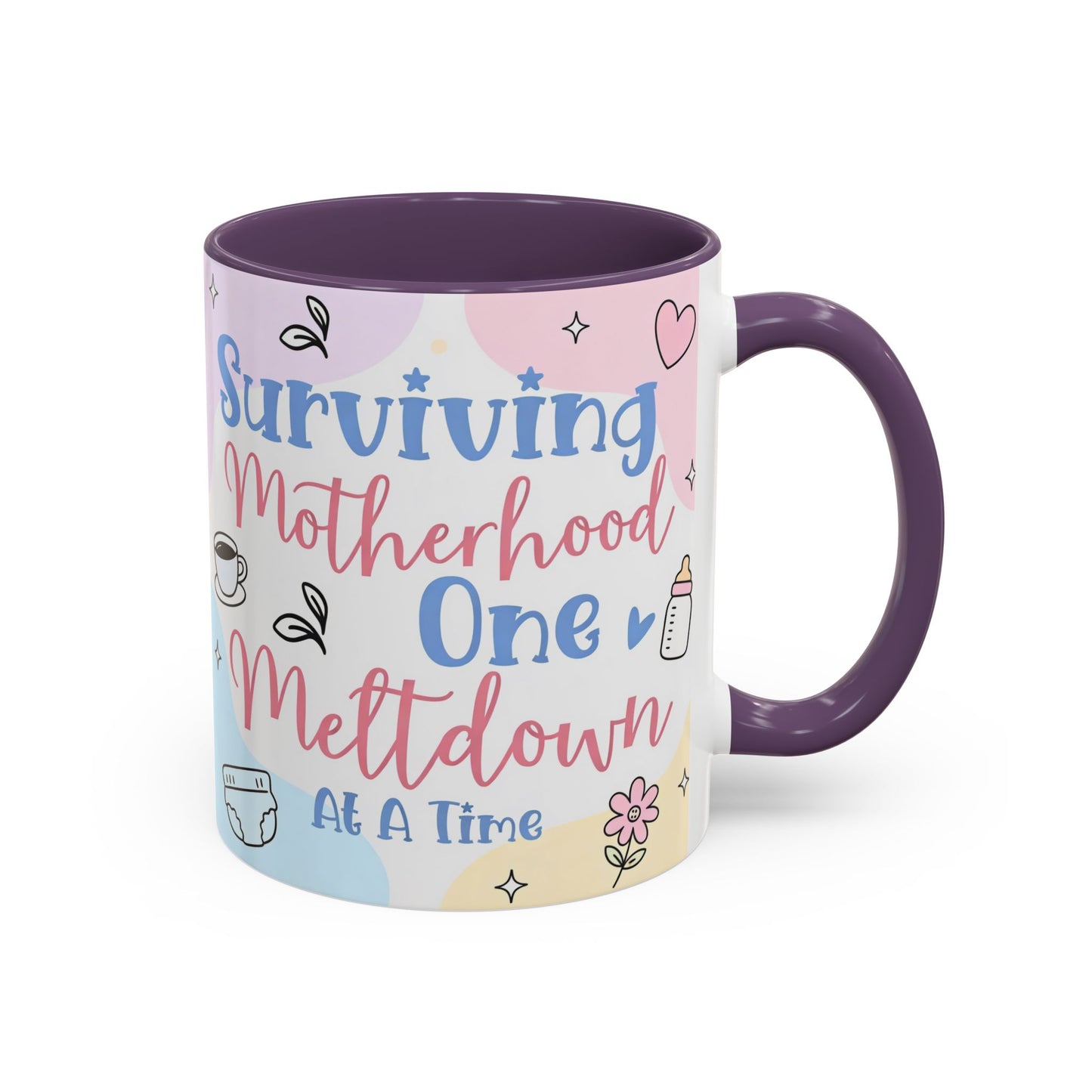 Surviving Motherhood One Meltdown at a Time Coffee Mug