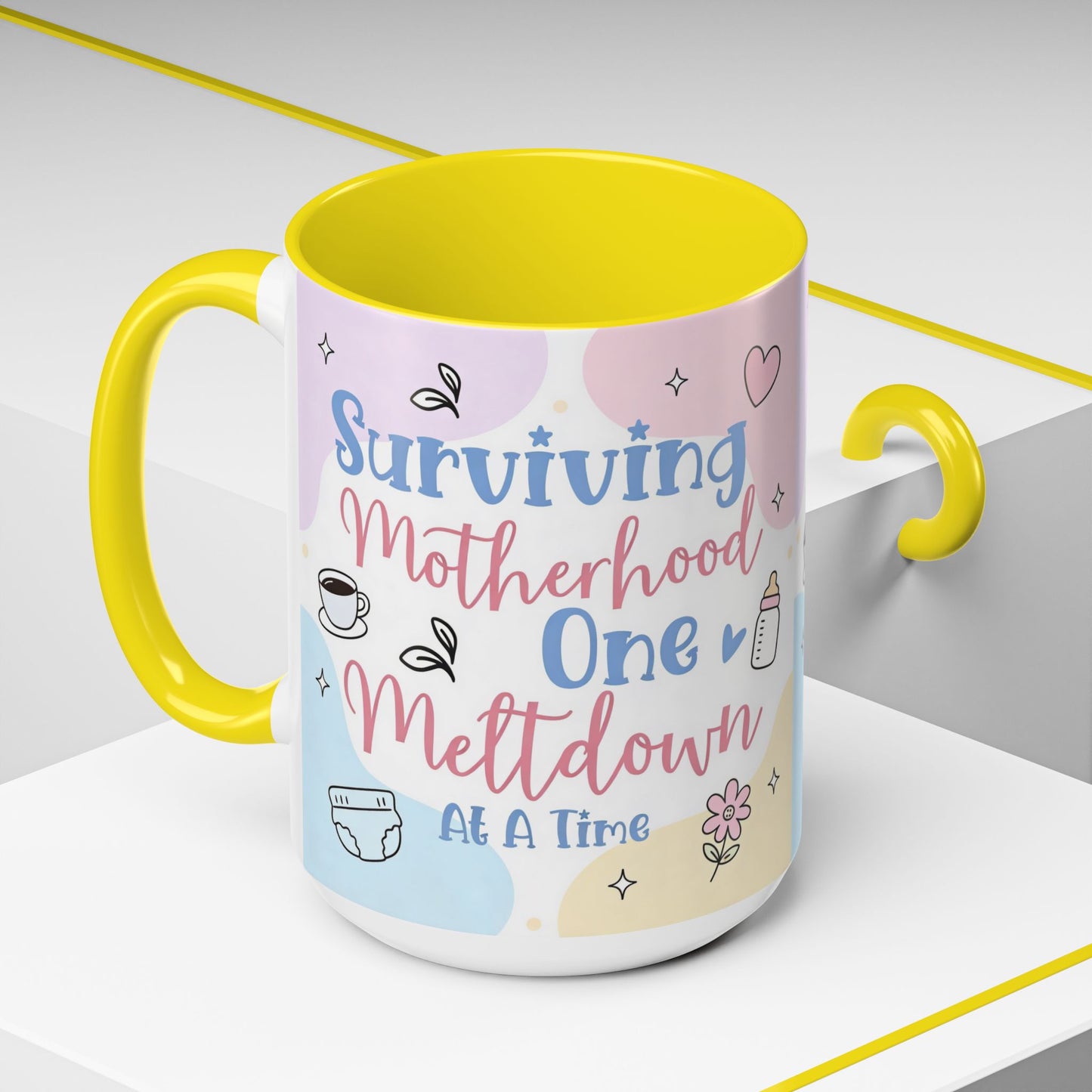 Surviving Motherhood One Meltdown at a Time Coffee Mug