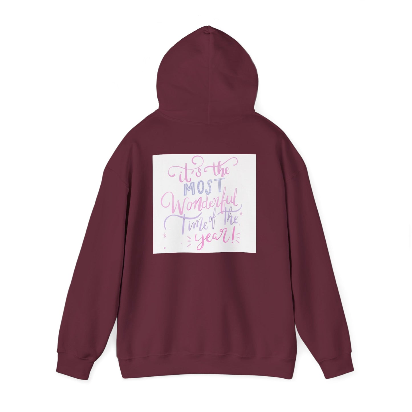 Hoodie — "It's the Most Wonderful Time of the Year" Pastel Holiday Hoodie