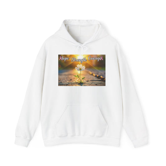Breast Cancer Awareness Hooded Sweatshirt, Fight Against Cancer, Support Survivors, Gift for Her, Motivational Apparel, Cozy Hoodie
