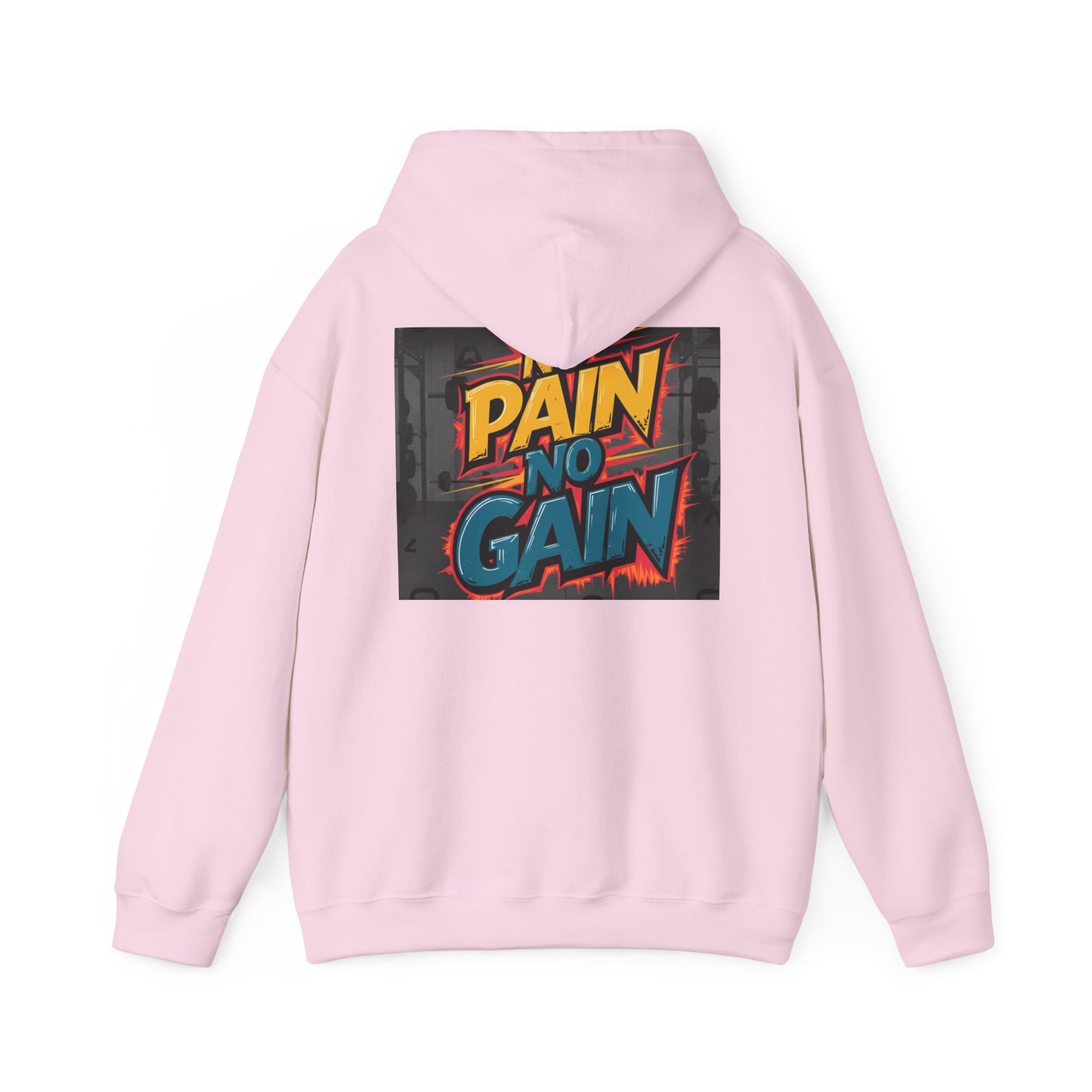 Pain No Gain Motivational Hoodie - Unisex Heavy Blend Sweatshirt, Gym Wear, Fitness Apparel, Casual Outfit, Gift for Athletes