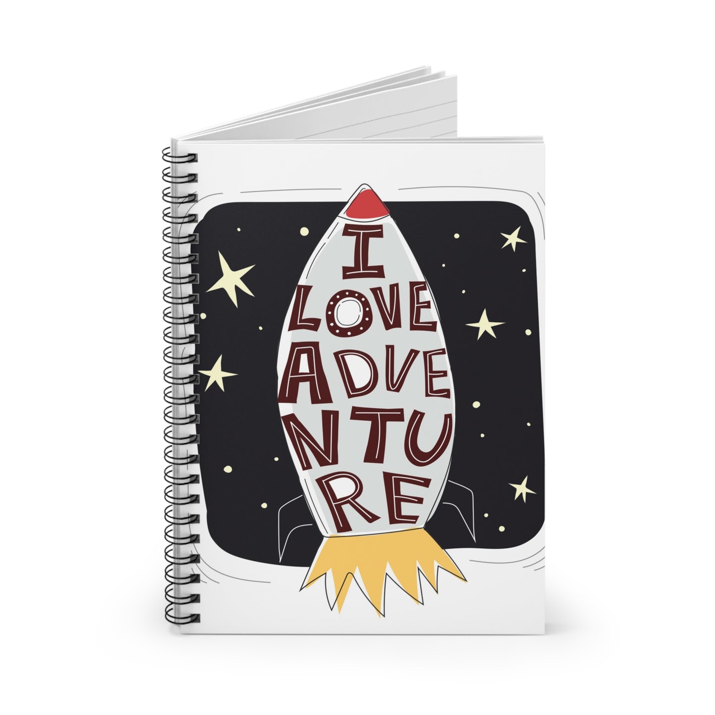 Adventure Rocket Spiral Notebook - Perfect for Students, Writers, Gifts, Travel Journals, School Supplies