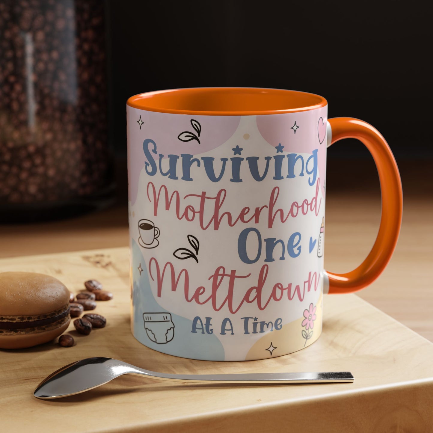 Surviving Motherhood One Meltdown at a Time Coffee Mug
