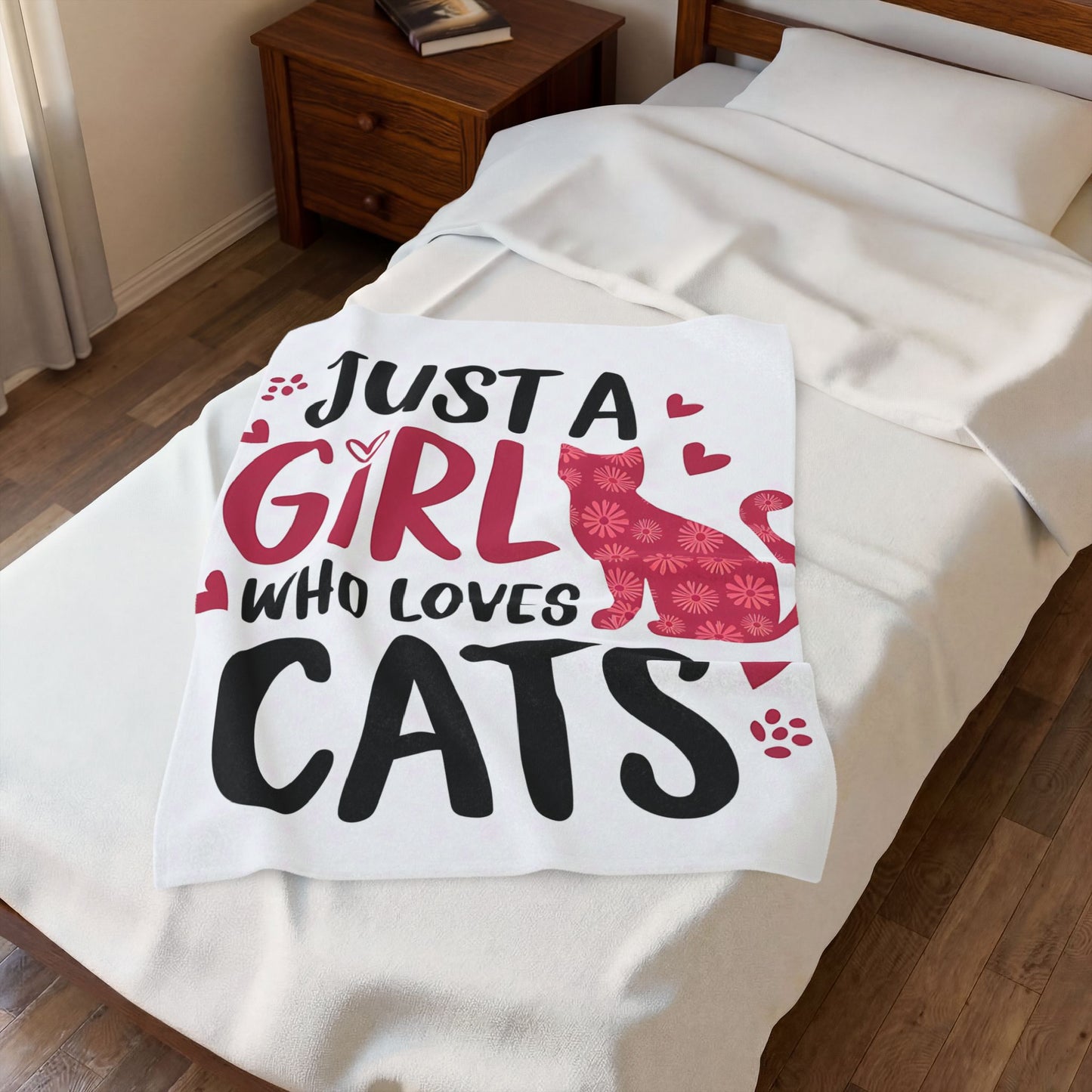 Cute Cat Lover Velveteen Plush Blanket