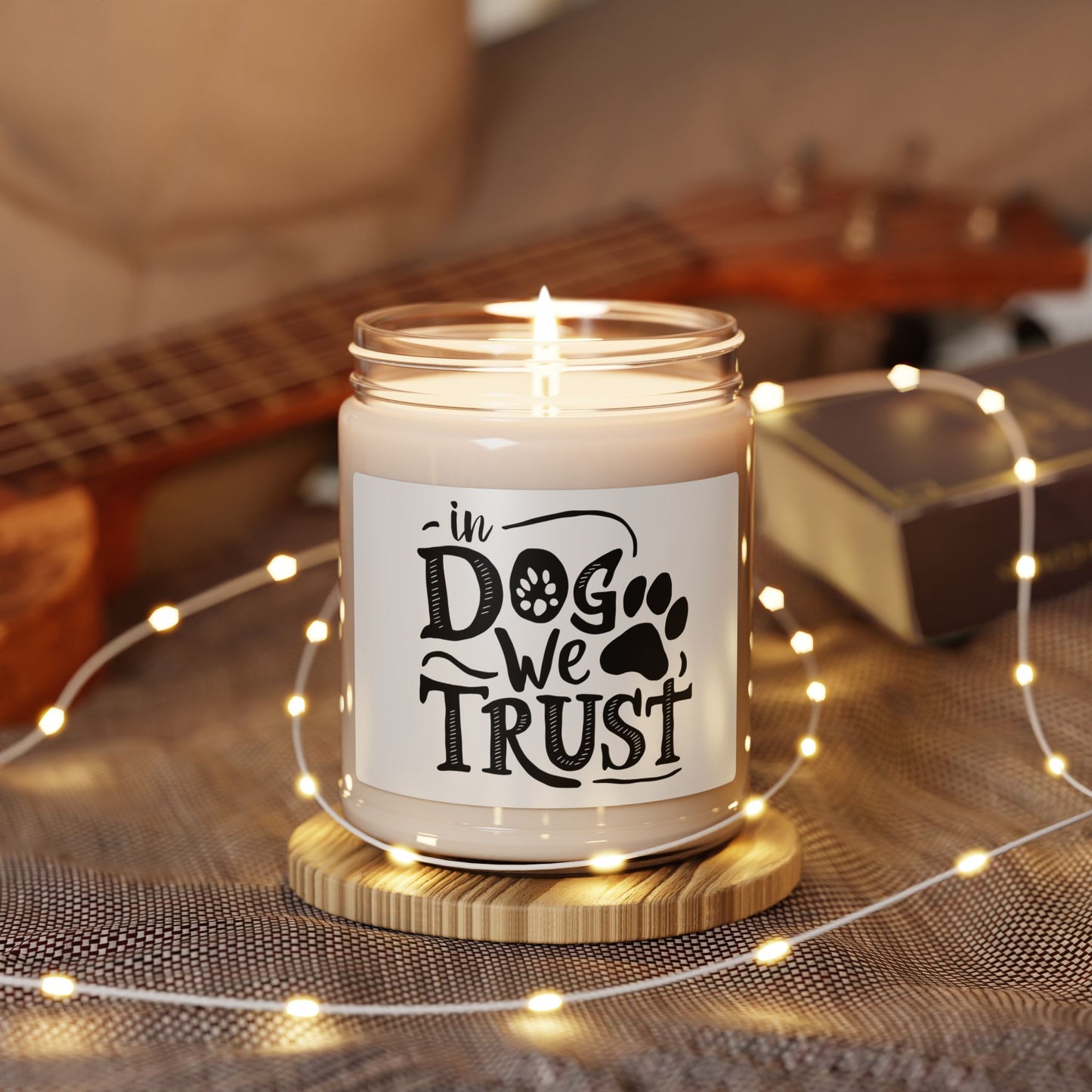 Scented Soy Dog Candle - In Dog We Trust, Pet Lover Gift, Home Decor, Eco-Friendly, Dog Mom Gift, Relaxation