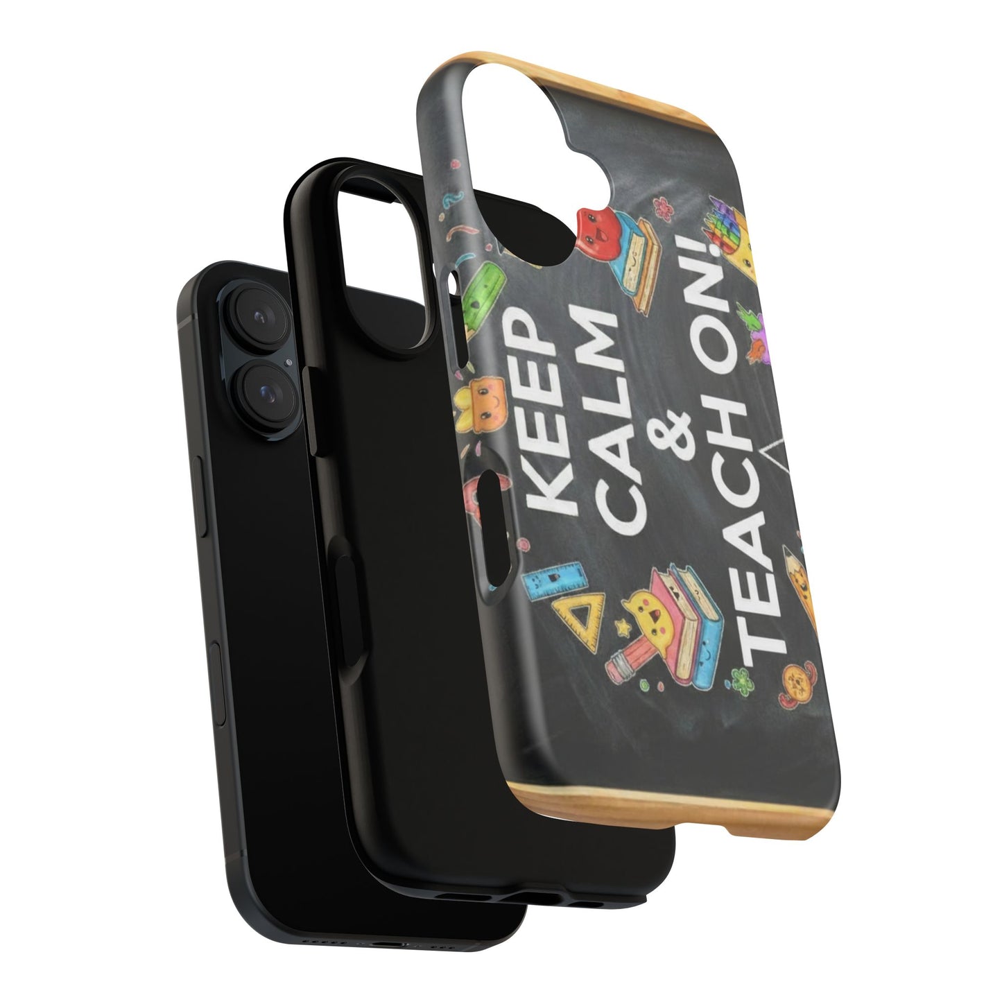 Teacher Phone Case, Keep Calm & Teach On, Classroom Decor, Back to School Gift, Educational Accessories, Fun Silicone Cover