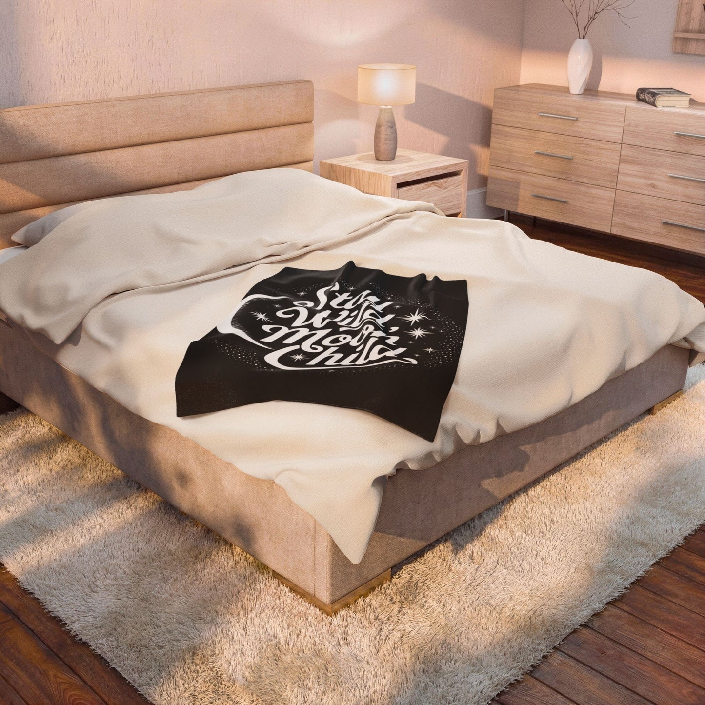 Moon Child Velveteen Plush Blanket