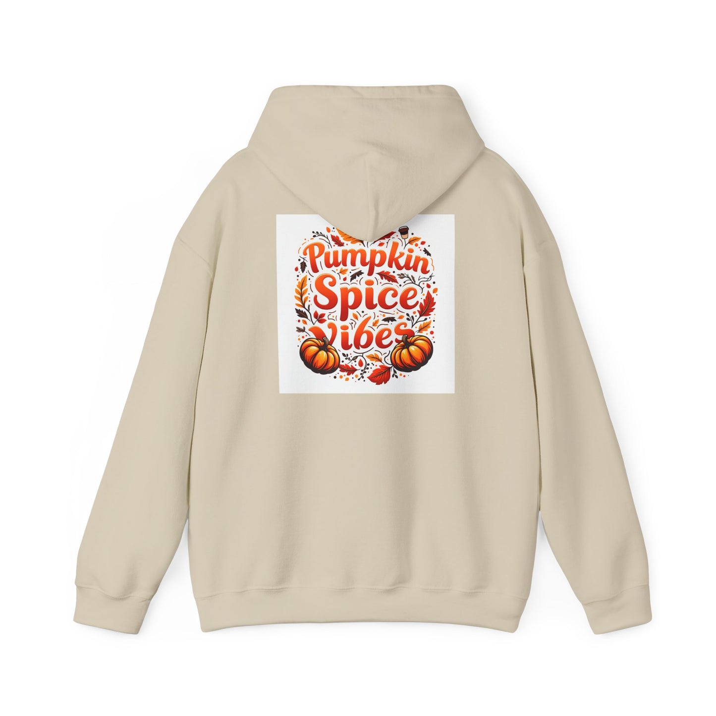 Pumpkin Spice Vibes Hoodie, Fall Fashion, Cozy Sweatshirt for Autumn, Graphic Hooded Sweatshirt, Halloween Gift, Pumpkin Lovers