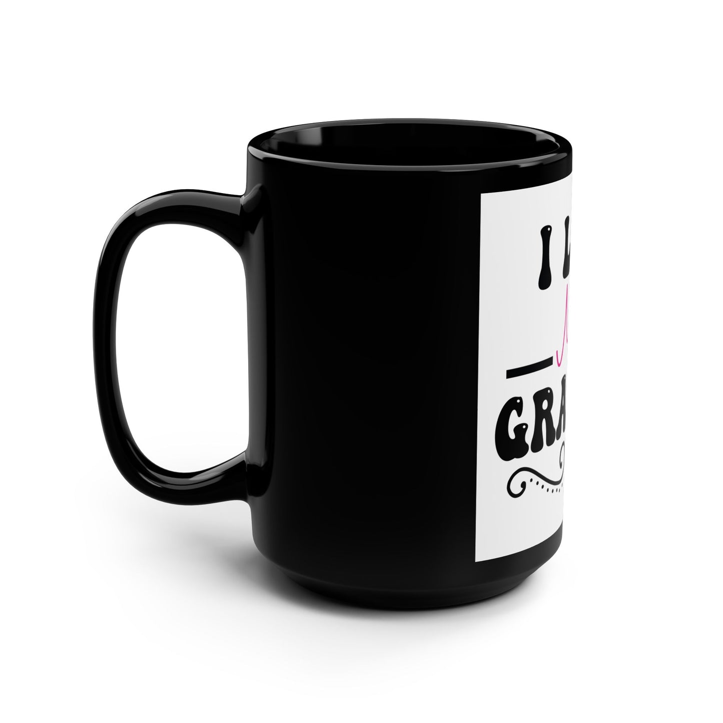 Black Mug for Grandpa - I Love My Grandpa, Gift for Grandfather, Birthday Present, Coffee Mug, Family Gift, Perfect for Father's Day