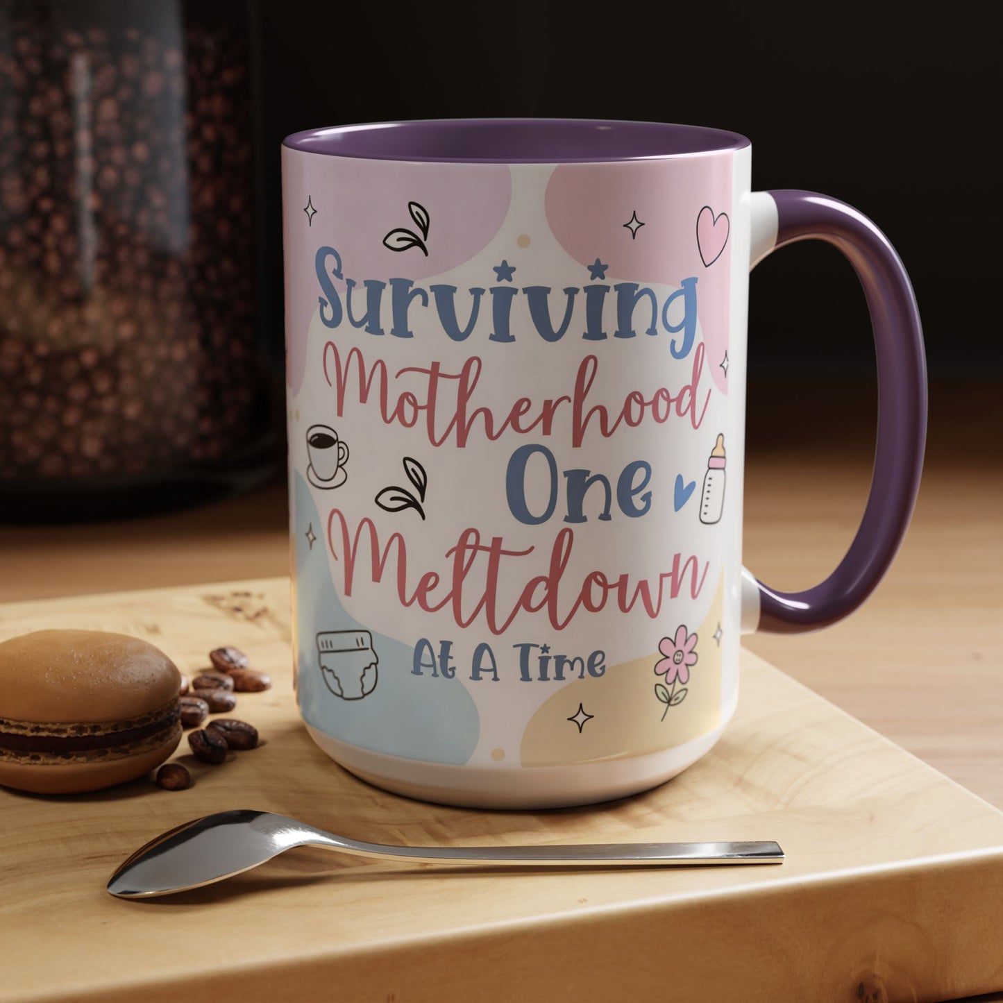 Surviving Motherhood One Meltdown at a Time Coffee Mug