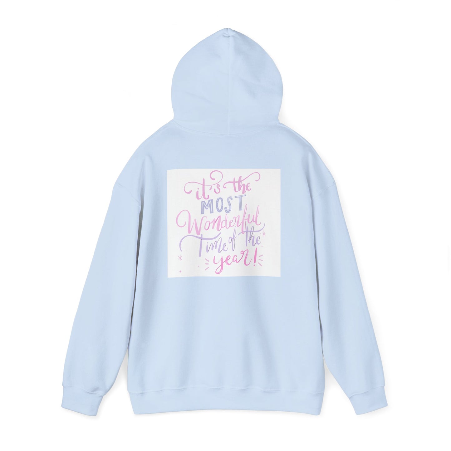 Hoodie — "It's the Most Wonderful Time of the Year" Pastel Holiday Hoodie