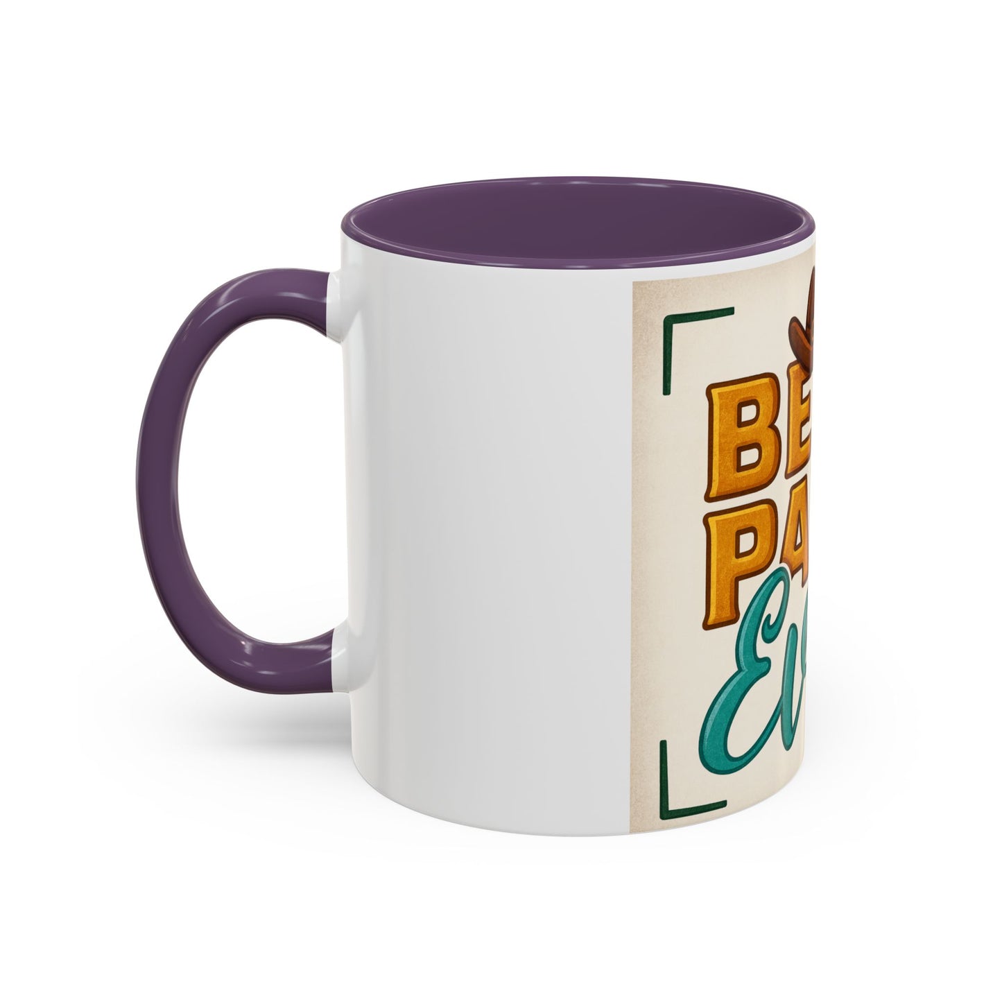 Best Papa Ever Accent Coffee Mug - Unique Gift for Father's Day, Dad's Birthday, Coffee Lovers, Rustic Decor, Personalized Gift