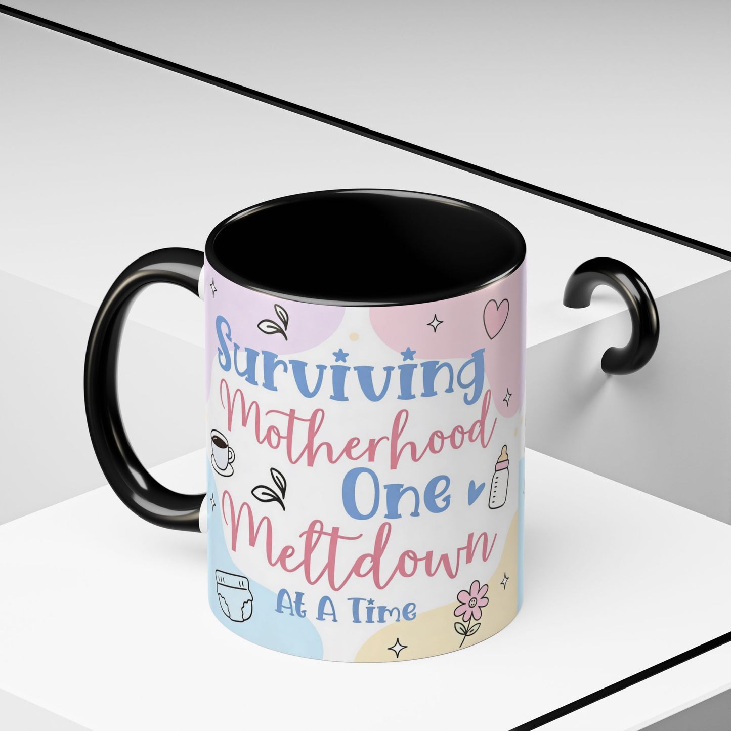 Surviving Motherhood One Meltdown at a Time Coffee Mug