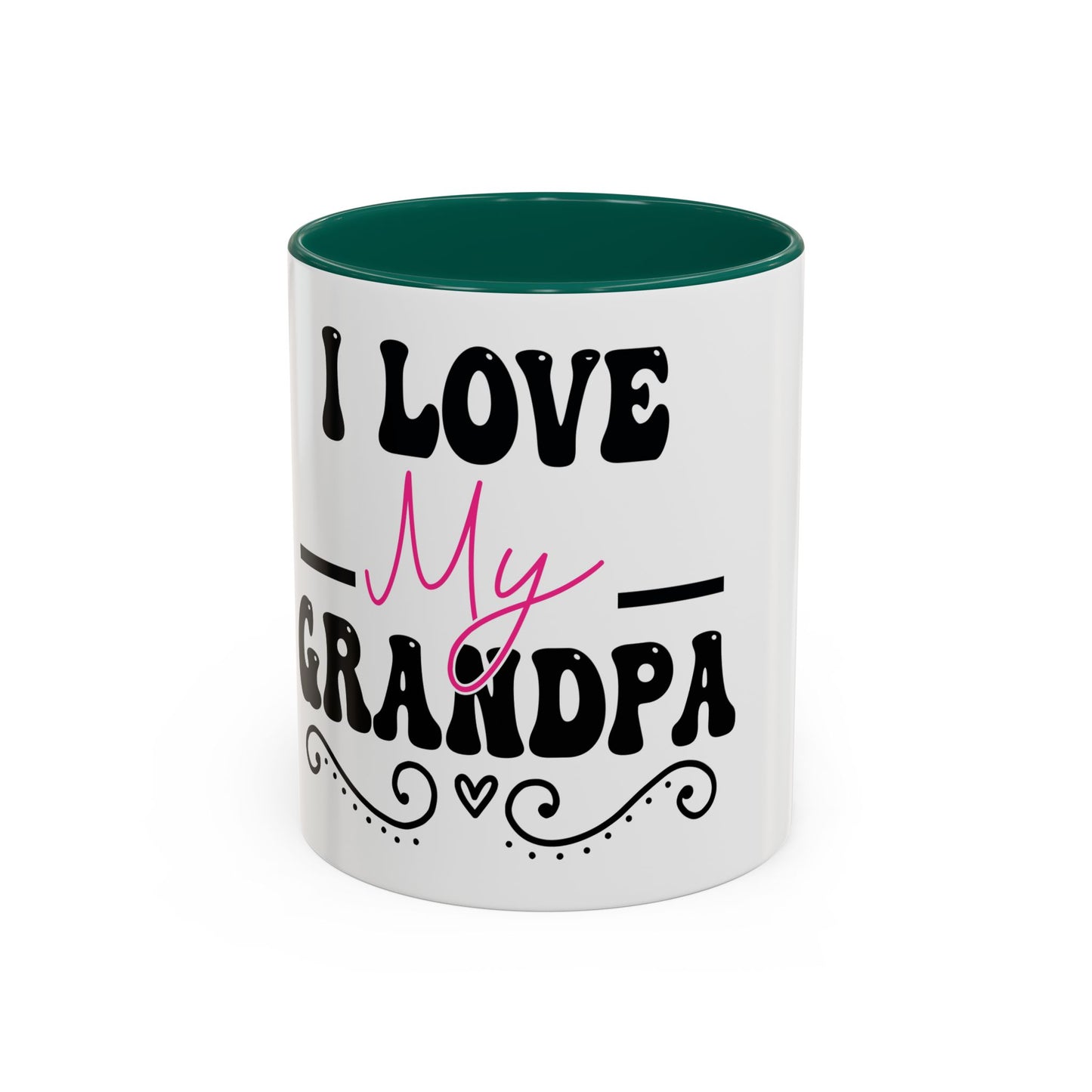Colorful Grandpa Mug, Ceramic Coffee Cup, Gift for Grandpa, Father's Day Present, Personalized Mug, Family Gatherings