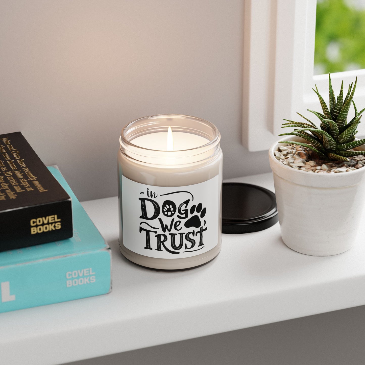 Scented Soy Dog Candle - In Dog We Trust, Pet Lover Gift, Home Decor, Eco-Friendly, Dog Mom Gift, Relaxation