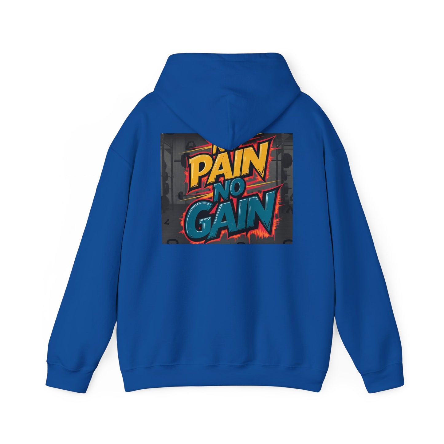Pain No Gain Motivational Hoodie - Unisex Heavy Blend Sweatshirt, Gym Wear, Fitness Apparel, Casual Outfit, Gift for Athletes