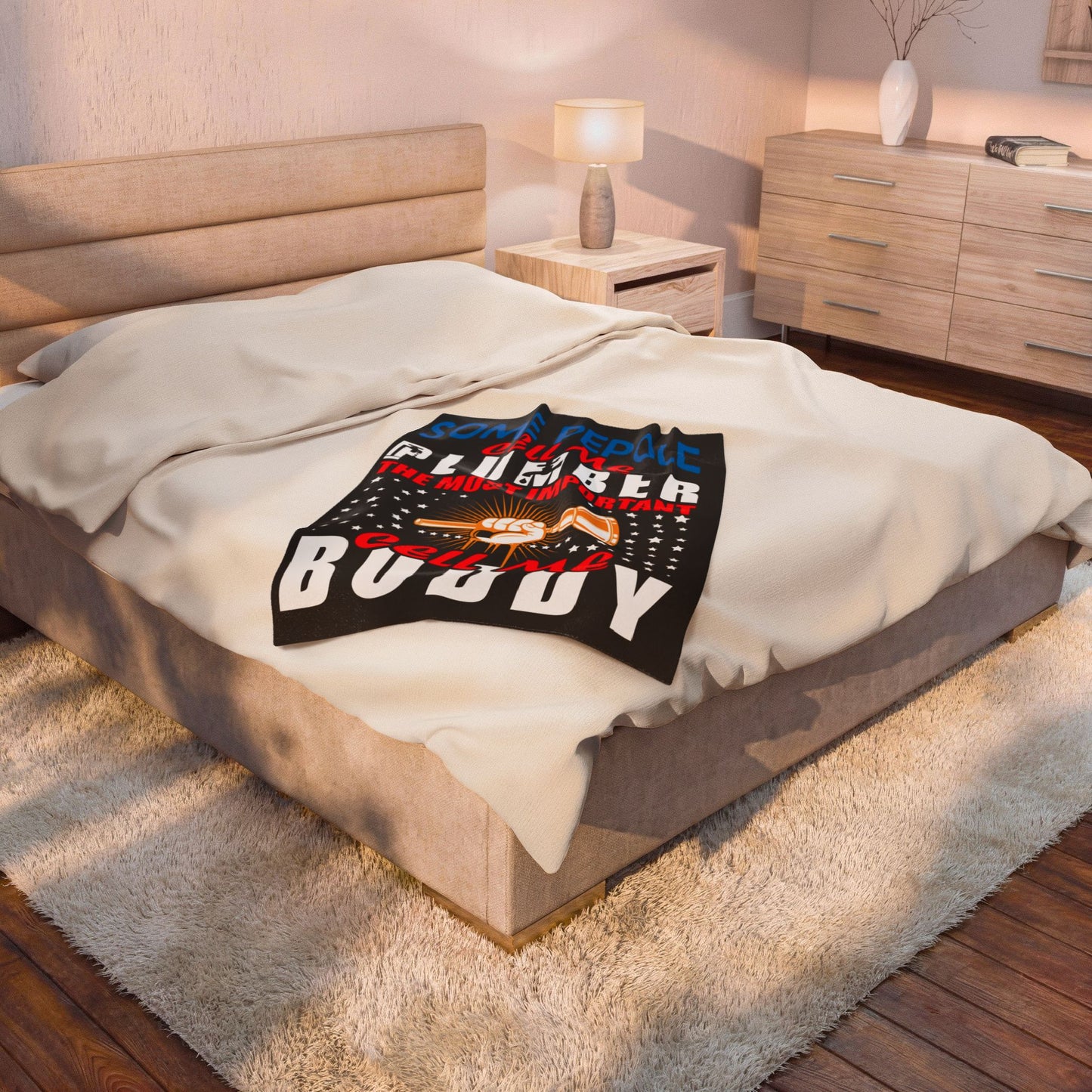 Plumber Motivational Plush Blanket