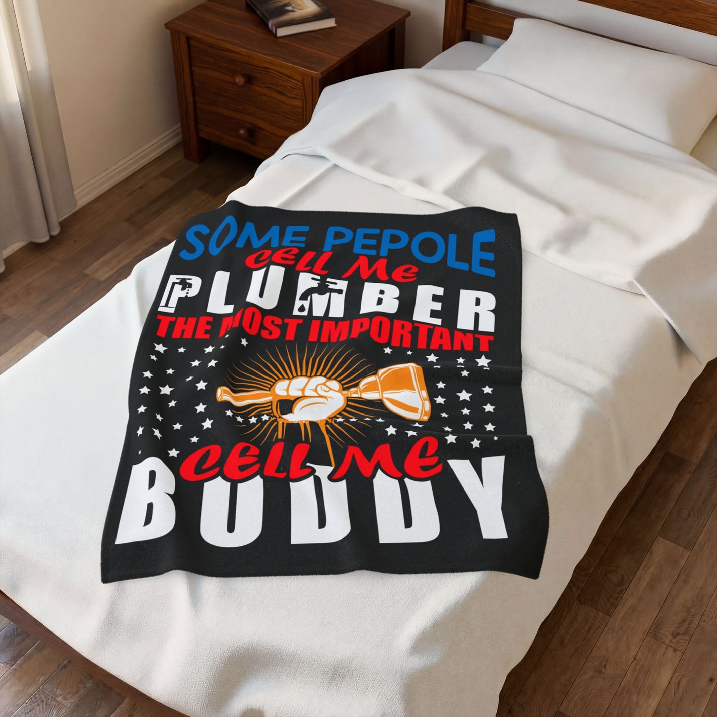 Plumber Motivational Plush Blanket