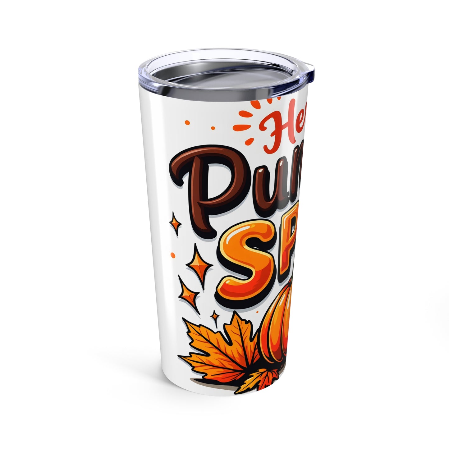 Autumn Pumpkin Spice Tumbler - 20oz Insulated Cup, Fall Drinkware, Seasonal Gift, Thanksgiving Mug, Cozy Coffee Tumbler