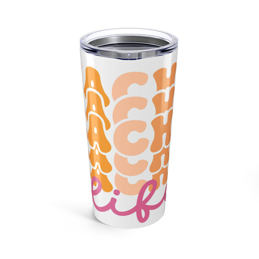Peachy Vibes 20oz Tumbler – Perfect for Summer Sips, Beach Days, Gifts & Everyday Hydration, Cute Drinkware!