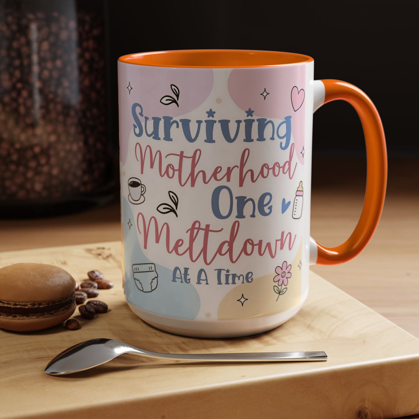 Surviving Motherhood One Meltdown at a Time Coffee Mug