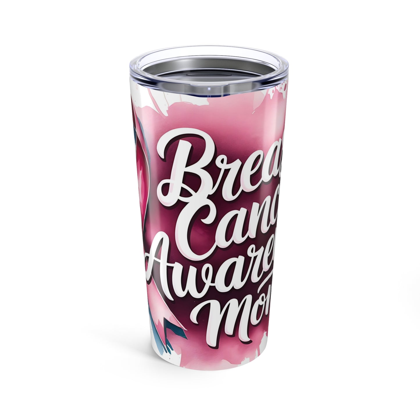 Breast Cancer Awareness Tumbler 20oz, Motivational Drinkware, Thoughtful Gift for Survivors, Pink Ribbon Cup, Support & Awareness