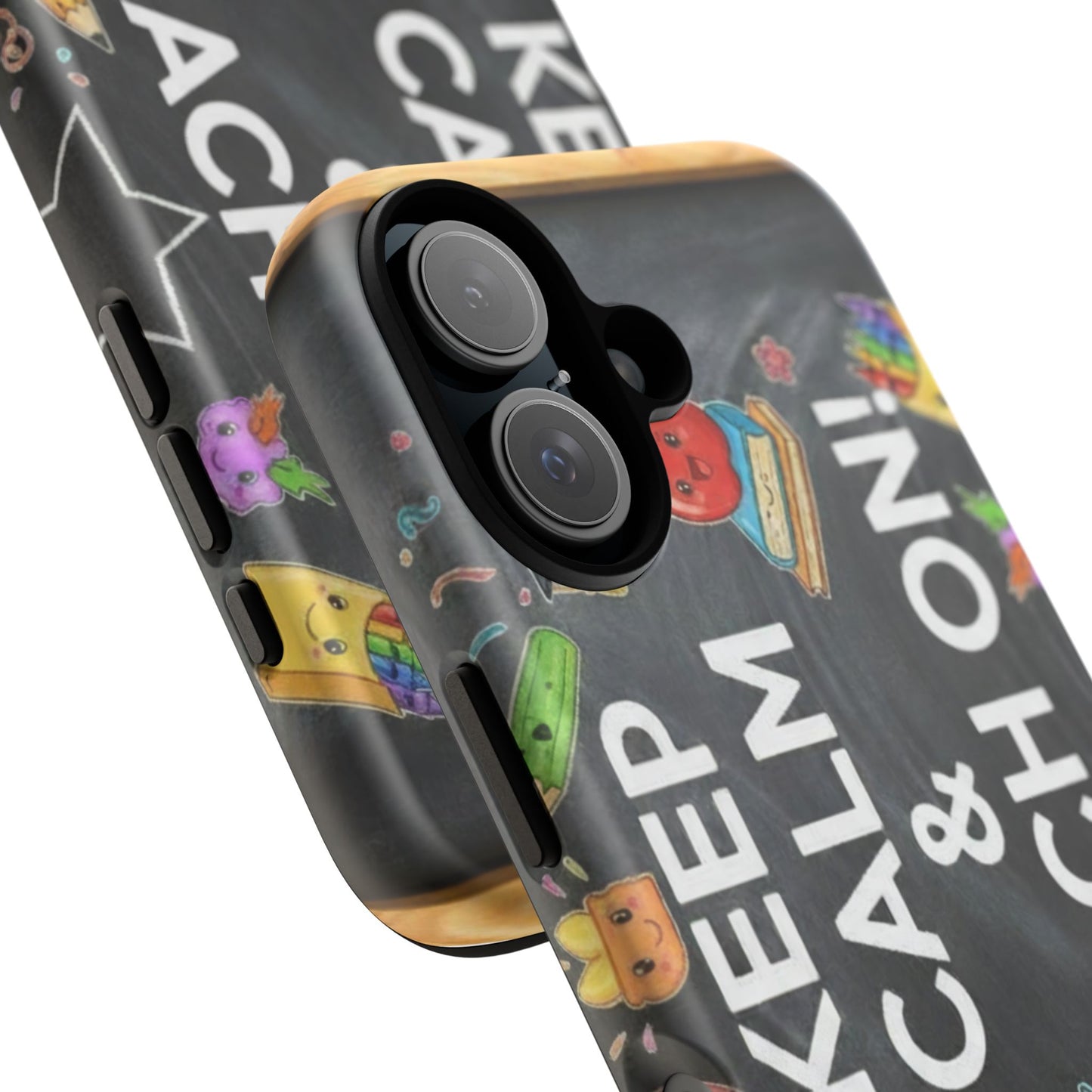 Teacher Phone Case, Keep Calm & Teach On, Classroom Decor, Back to School Gift, Educational Accessories, Fun Silicone Cover