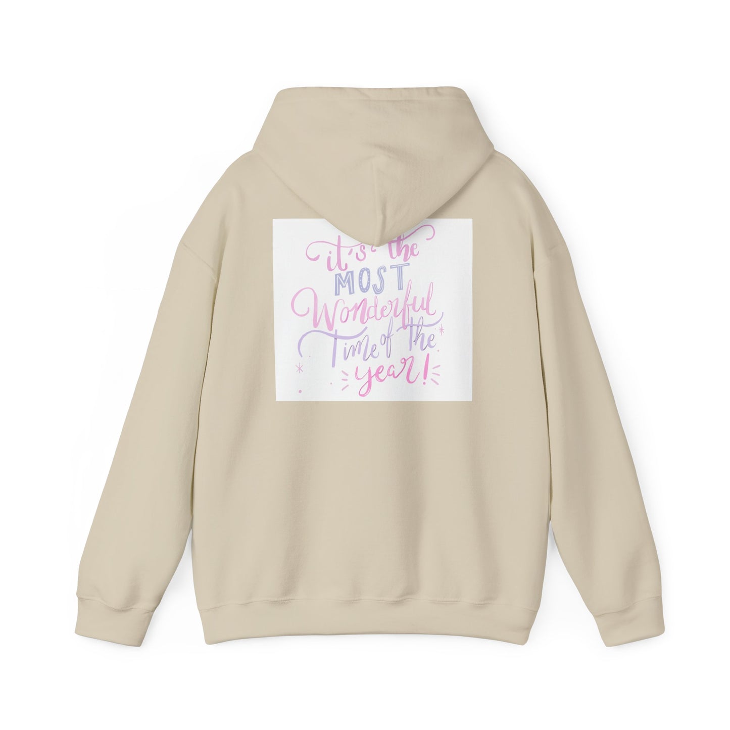 Hoodie — "It's the Most Wonderful Time of the Year" Pastel Holiday Hoodie