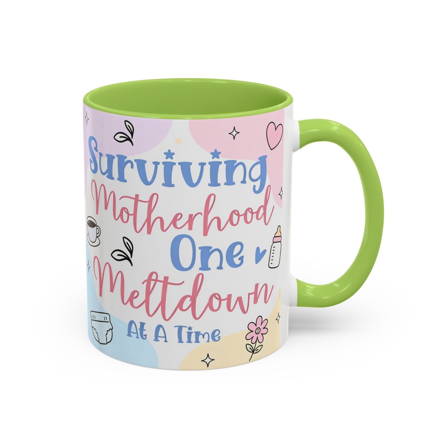 Surviving Motherhood One Meltdown at a Time Coffee Mug