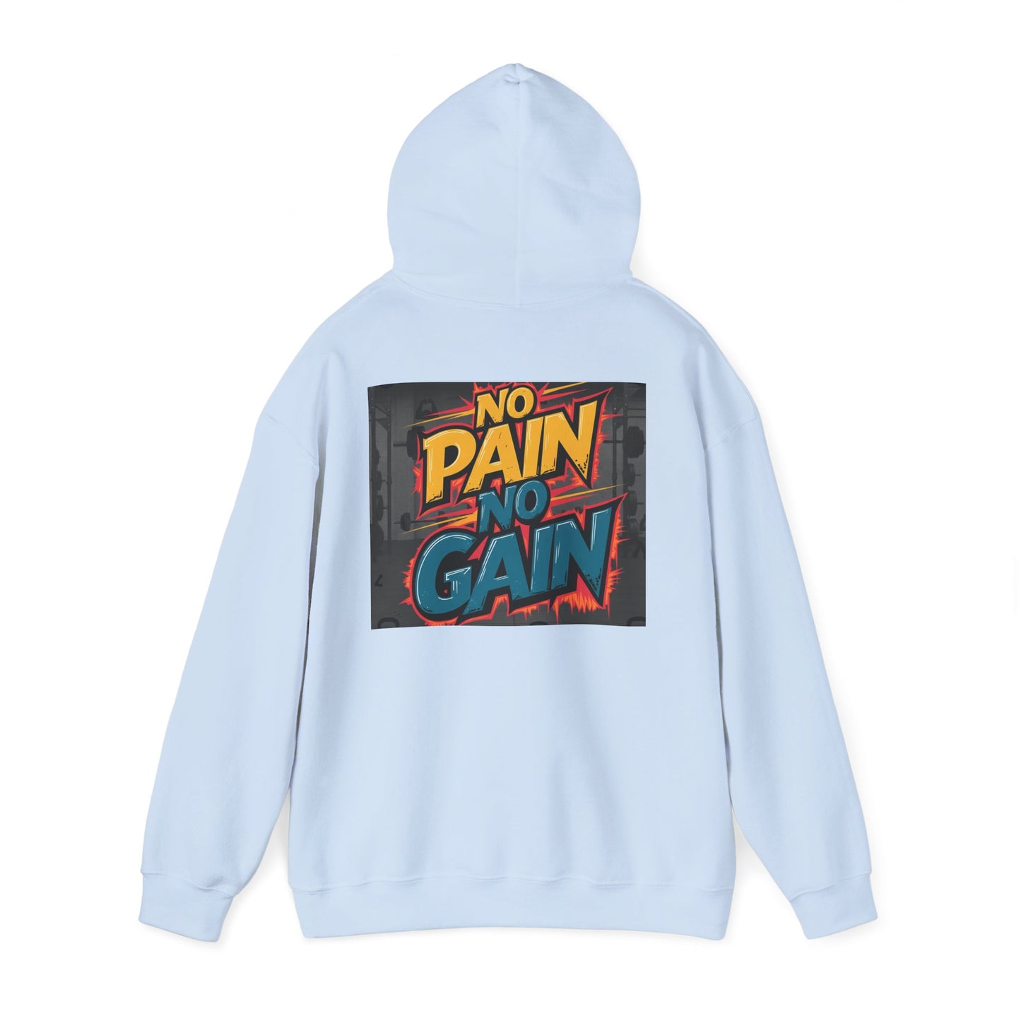 Pain No Gain Motivational Hoodie - Unisex Heavy Blend Sweatshirt, Gym Wear, Fitness Apparel, Casual Outfit, Gift for Athletes