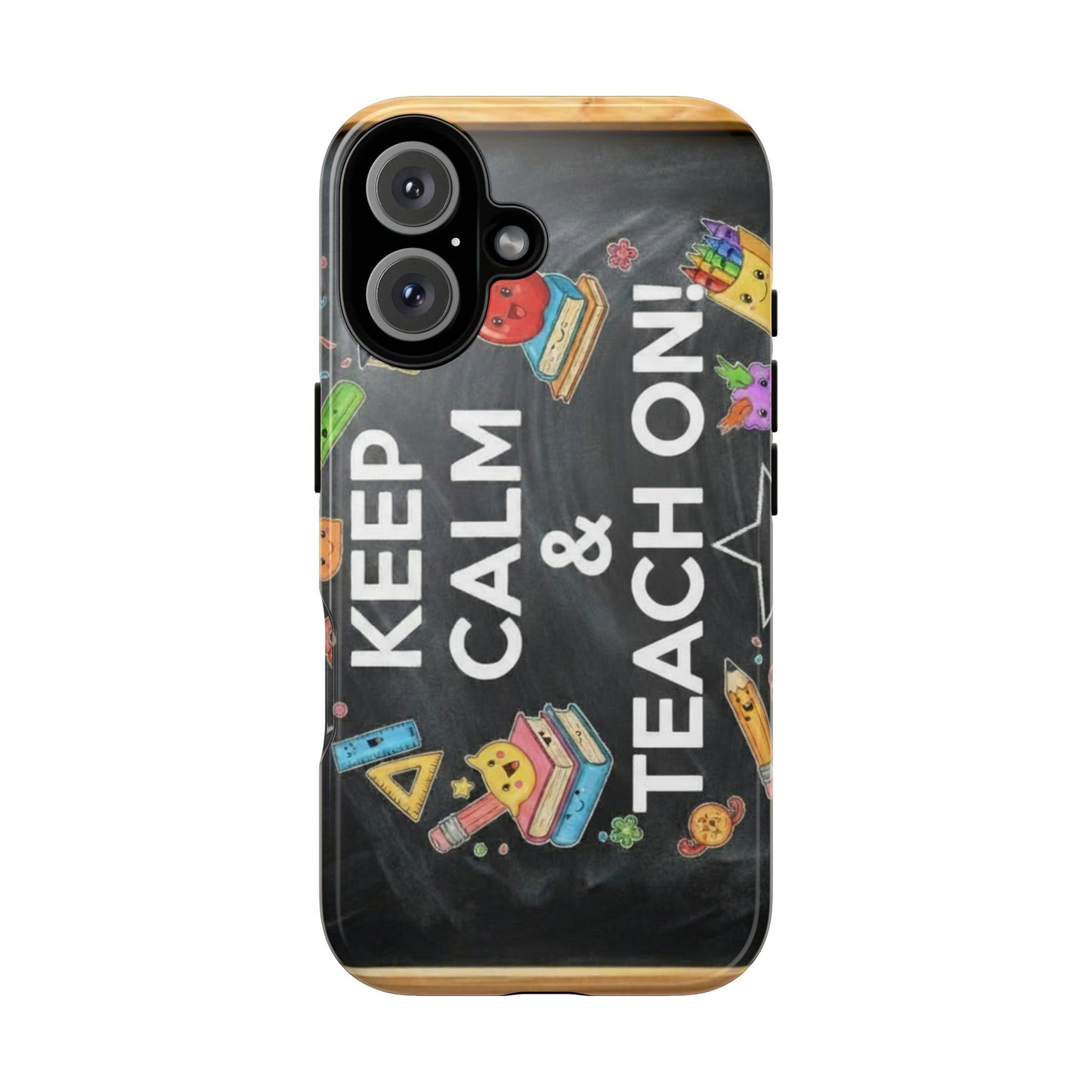Teacher Phone Case, Keep Calm & Teach On, Classroom Decor, Back to School Gift, Educational Accessories, Fun Silicone Cover