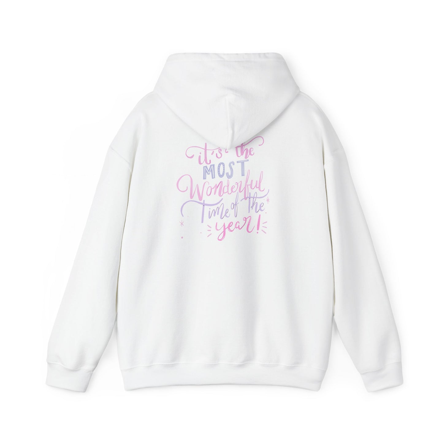 Hoodie — "It's the Most Wonderful Time of the Year" Pastel Holiday Hoodie