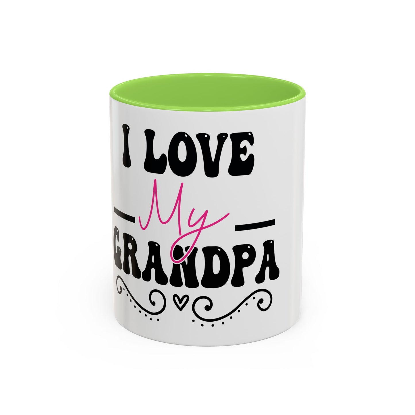 Colorful Grandpa Mug, Ceramic Coffee Cup, Gift for Grandpa, Father's Day Present, Personalized Mug, Family Gatherings