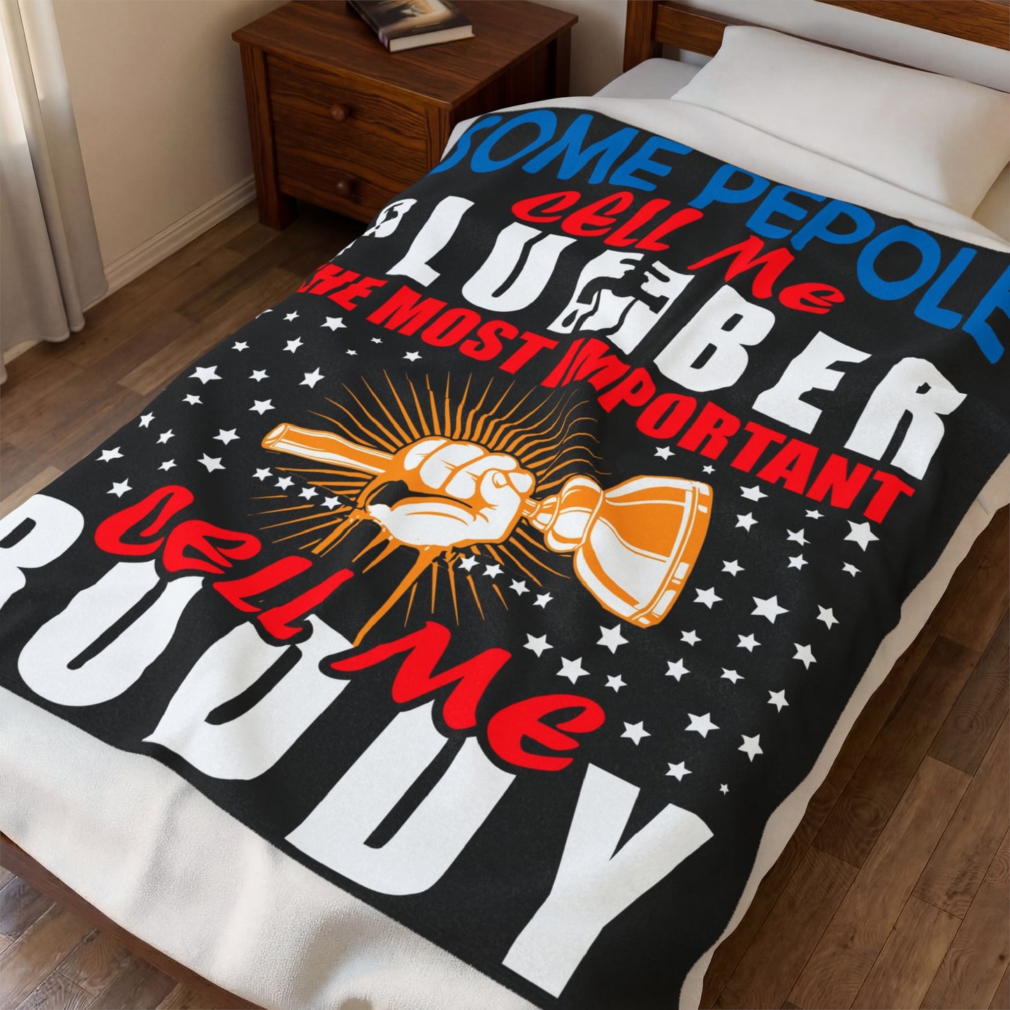 Plumber Motivational Plush Blanket