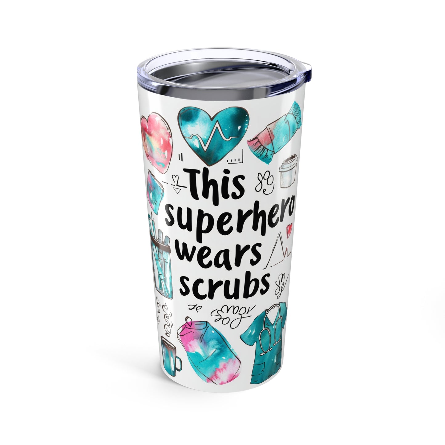 Superhero Nurses 20oz Tumbler - Gifts for Healthcare Workers, Nurse Appreciation, Medical Professionals, Positive Vibes, Motivational [...]