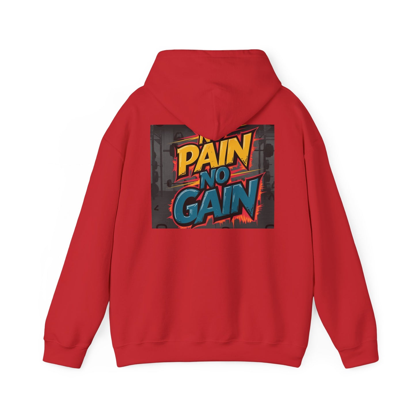 Pain No Gain Motivational Hoodie - Unisex Heavy Blend Sweatshirt, Gym Wear, Fitness Apparel, Casual Outfit, Gift for Athletes