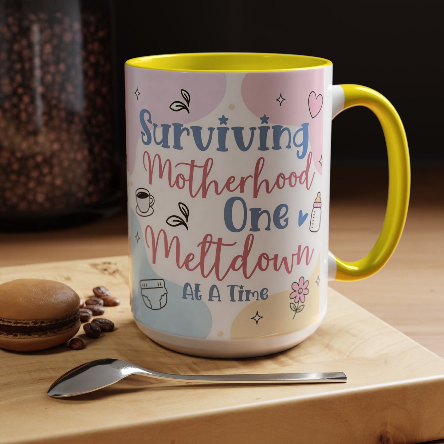 Surviving Motherhood One Meltdown at a Time Coffee Mug