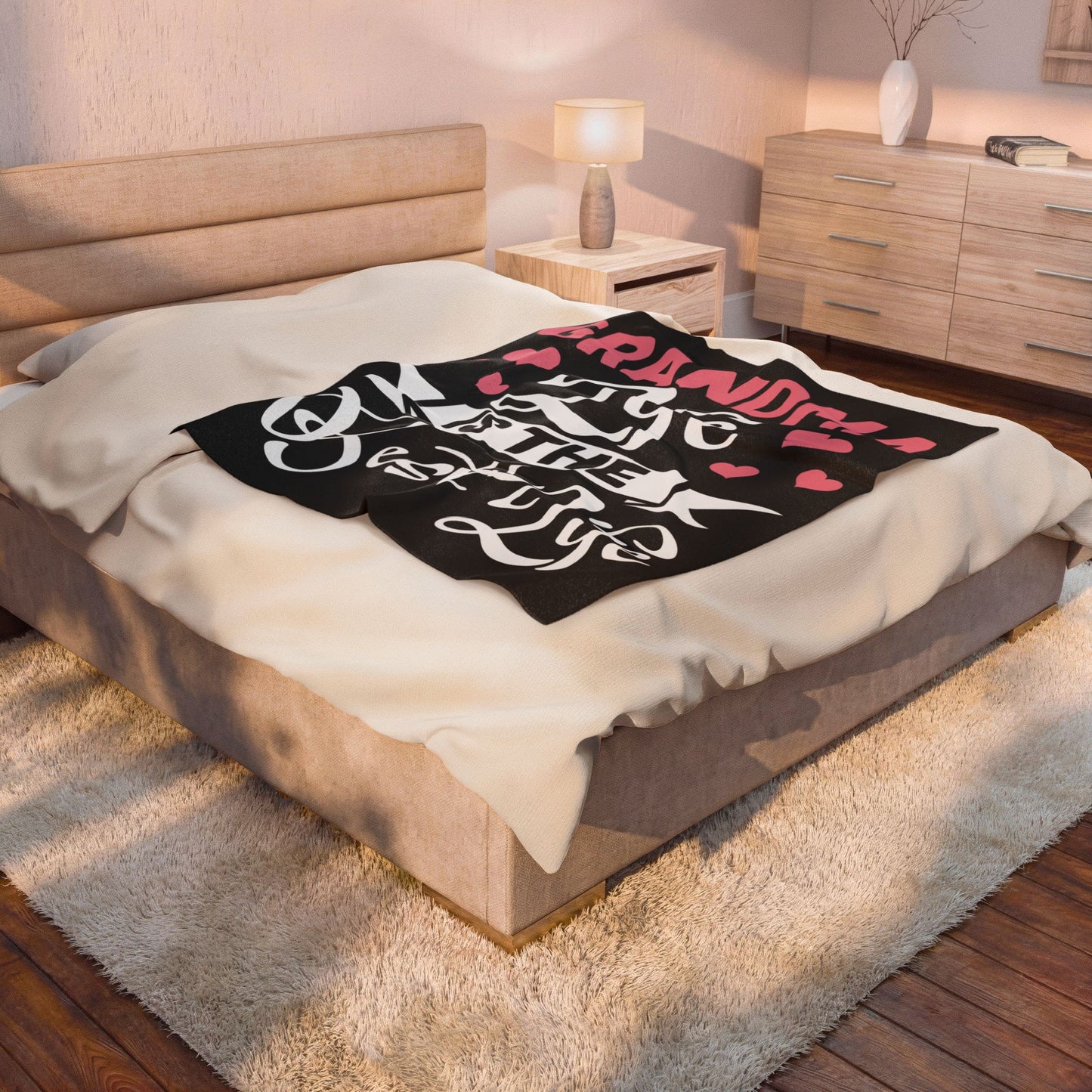 Velveteen Grandma Life is The Best Life Plush Blanket