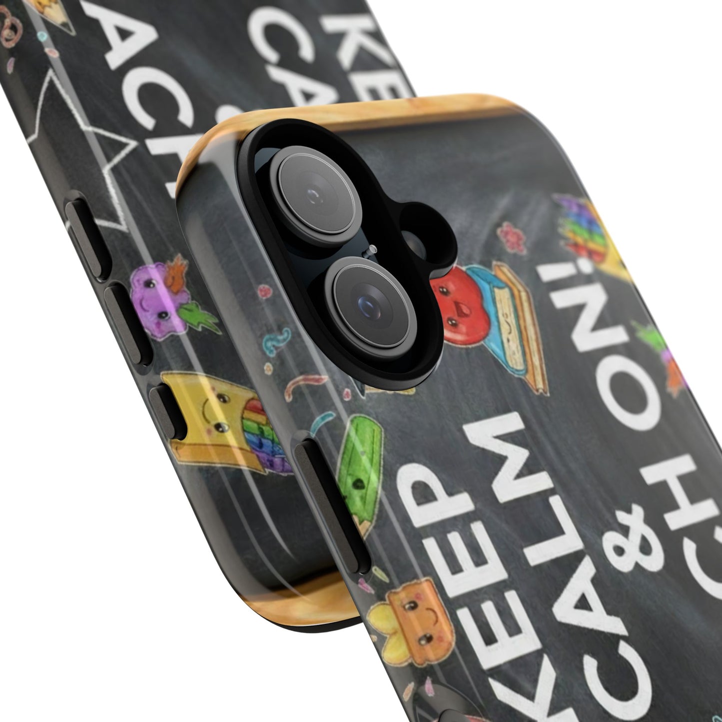 Teacher Phone Case, Keep Calm & Teach On, Classroom Decor, Back to School Gift, Educational Accessories, Fun Silicone Cover