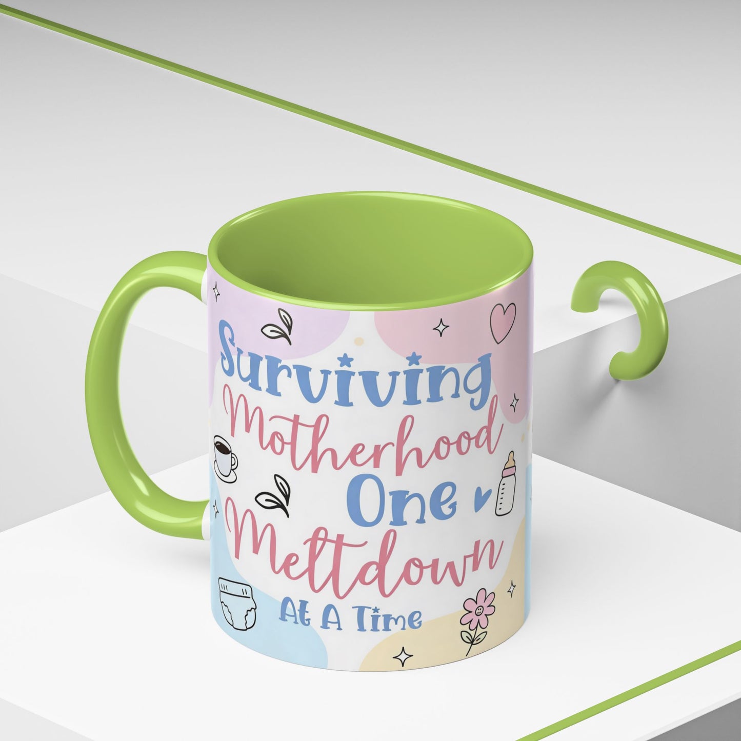 Surviving Motherhood One Meltdown at a Time Coffee Mug
