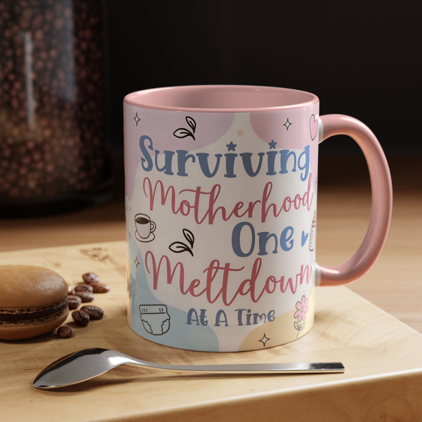 Surviving Motherhood One Meltdown at a Time Coffee Mug