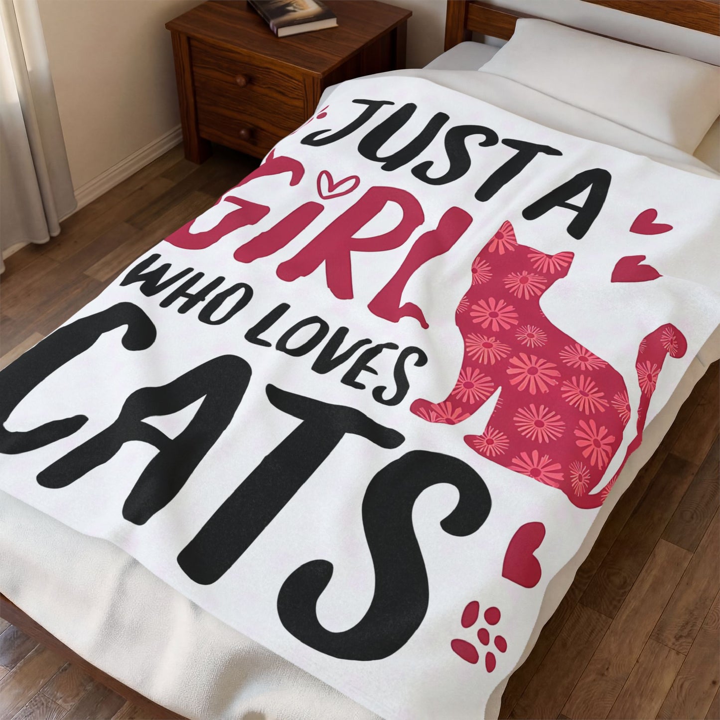 Cute Cat Lover Velveteen Plush Blanket