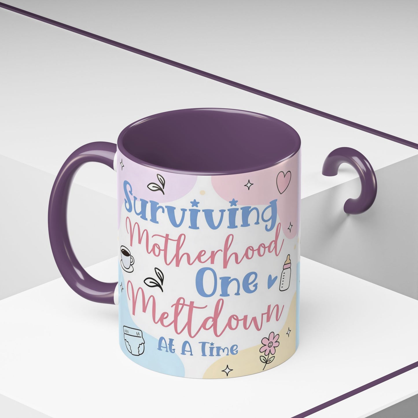 Surviving Motherhood One Meltdown at a Time Coffee Mug
