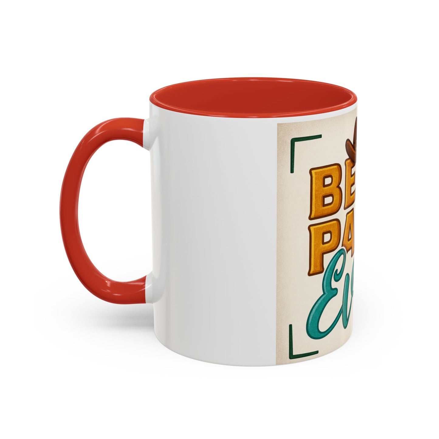 Best Papa Ever Accent Coffee Mug - Unique Gift for Father's Day, Dad's Birthday, Coffee Lovers, Rustic Decor, Personalized Gift