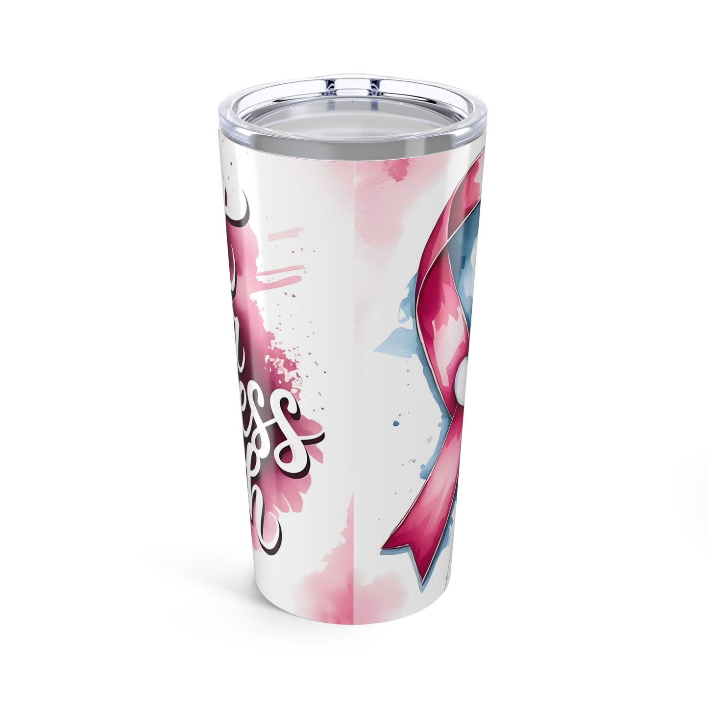 Breast Cancer Awareness Tumbler 20oz, Motivational Drinkware, Thoughtful Gift for Survivors, Pink Ribbon Cup, Support & Awareness