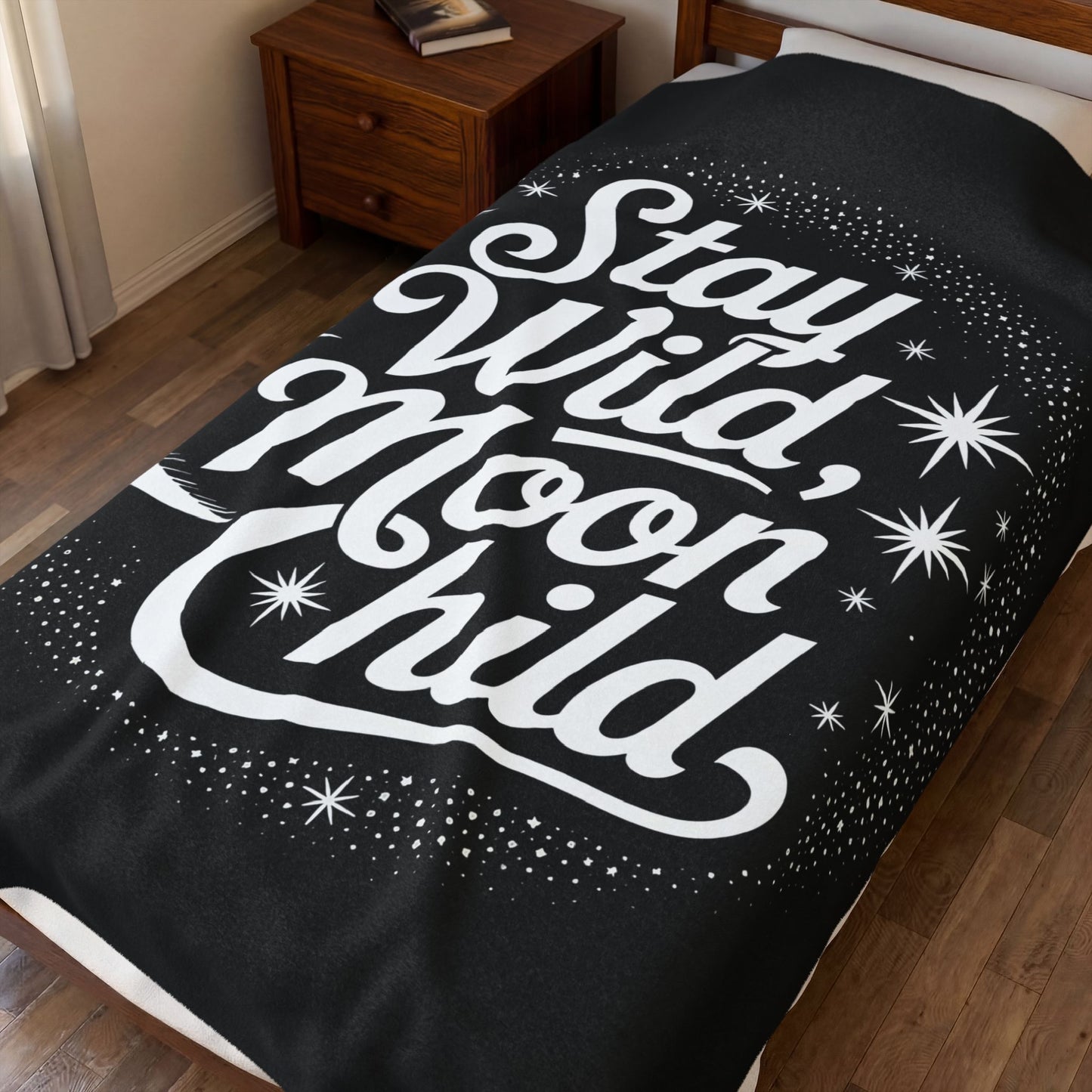 Moon Child Velveteen Plush Blanket